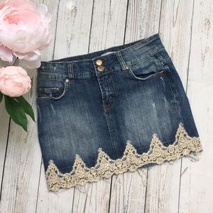 Scalloped Bohemian Sparkle Skirt